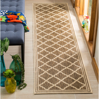 Tapis d'intérieur / extérieur à motif géométrique 100 pièces Ferrill Linden