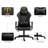 Inbox Zero Gaming Chair with Zodiac Star Sign  Poker Crown Adjustable Armrest and Adjustable Headrest PC & Racing Game Chair in Black