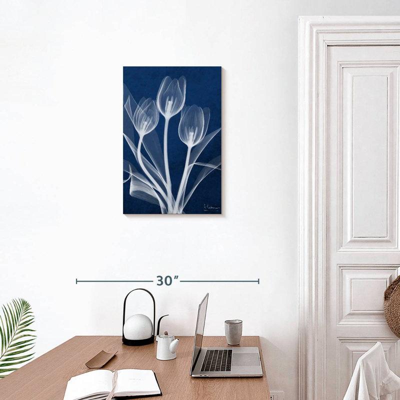 Harnek Magnificent Indigo Tulips, 24" H x 16" W