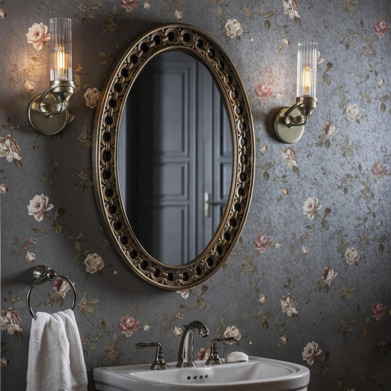 Bow 1 - Light Dimmable Bath Sconce, Vintage Platinum