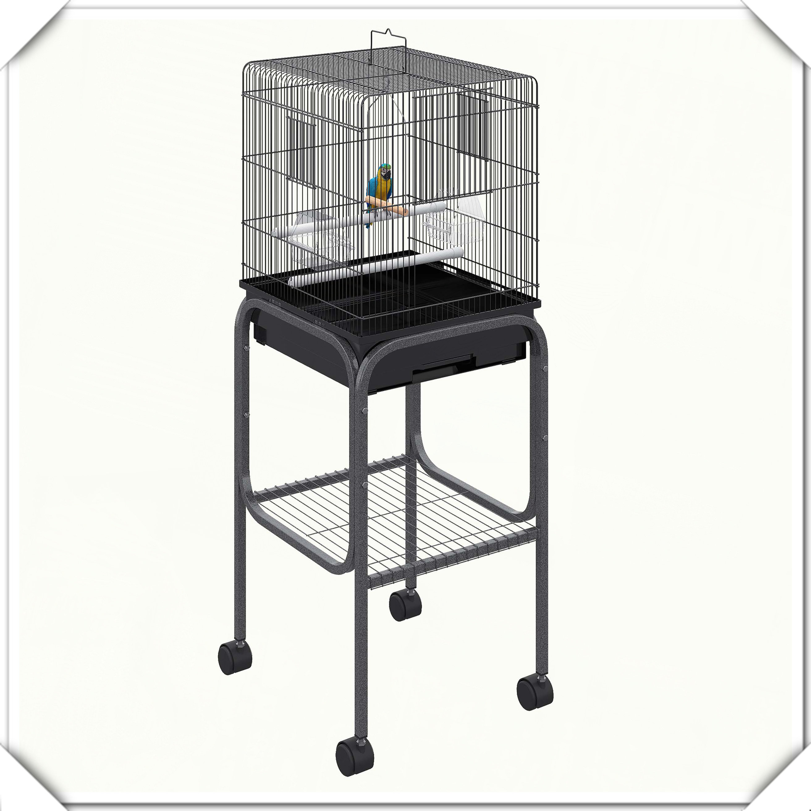 Ivy Bronx Metal Indoor Bird Cage Parrot Cage Bird Aviary | Wayfair