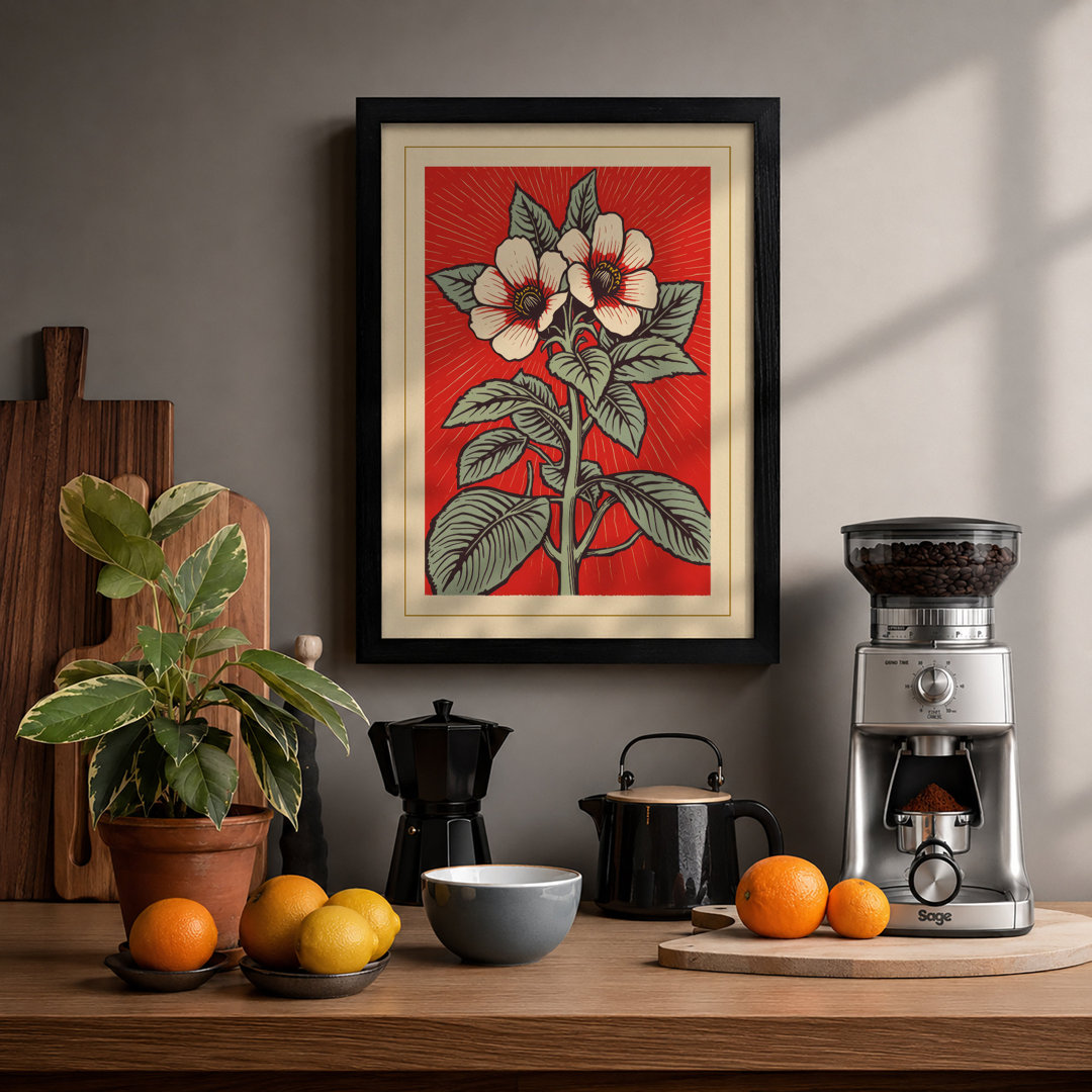 Delicate Bloom Botanical - Framed Print