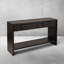 Sleek Black Console Table With Storage Drawers