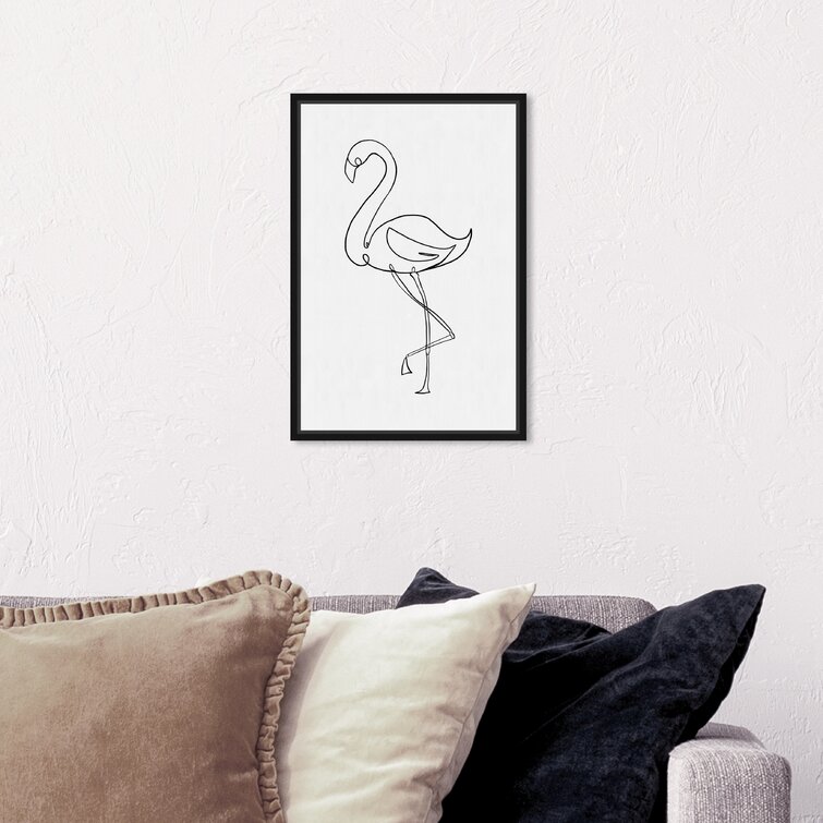 Premium Vector | Aesthetic floral flamingo tattoo silhouette graphic