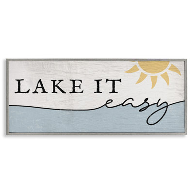 Nautical Pun Lake It Easy Phrase Sunny Water