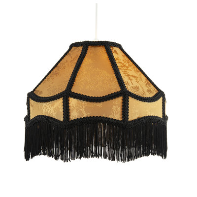 19 cm H Empire Glass Pendant Shade ( No Direct Attachment Method ) in Gold