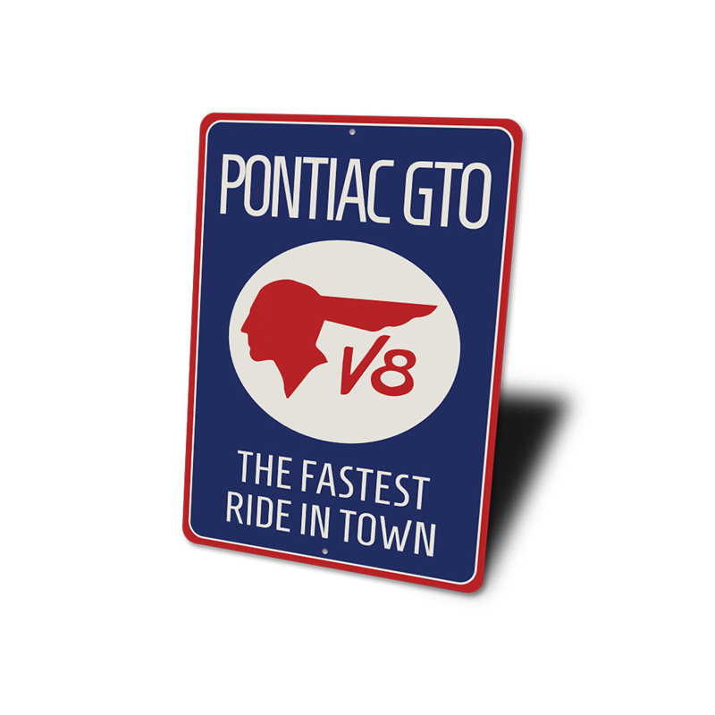 Plaque en aluminium Pontiac GTO, H 18 po x l 12 po x P 0,06 po