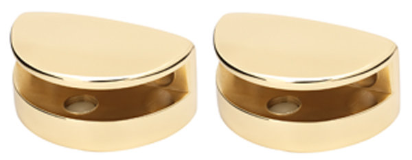 Euro Shelf Brackets Only, Polished Brass