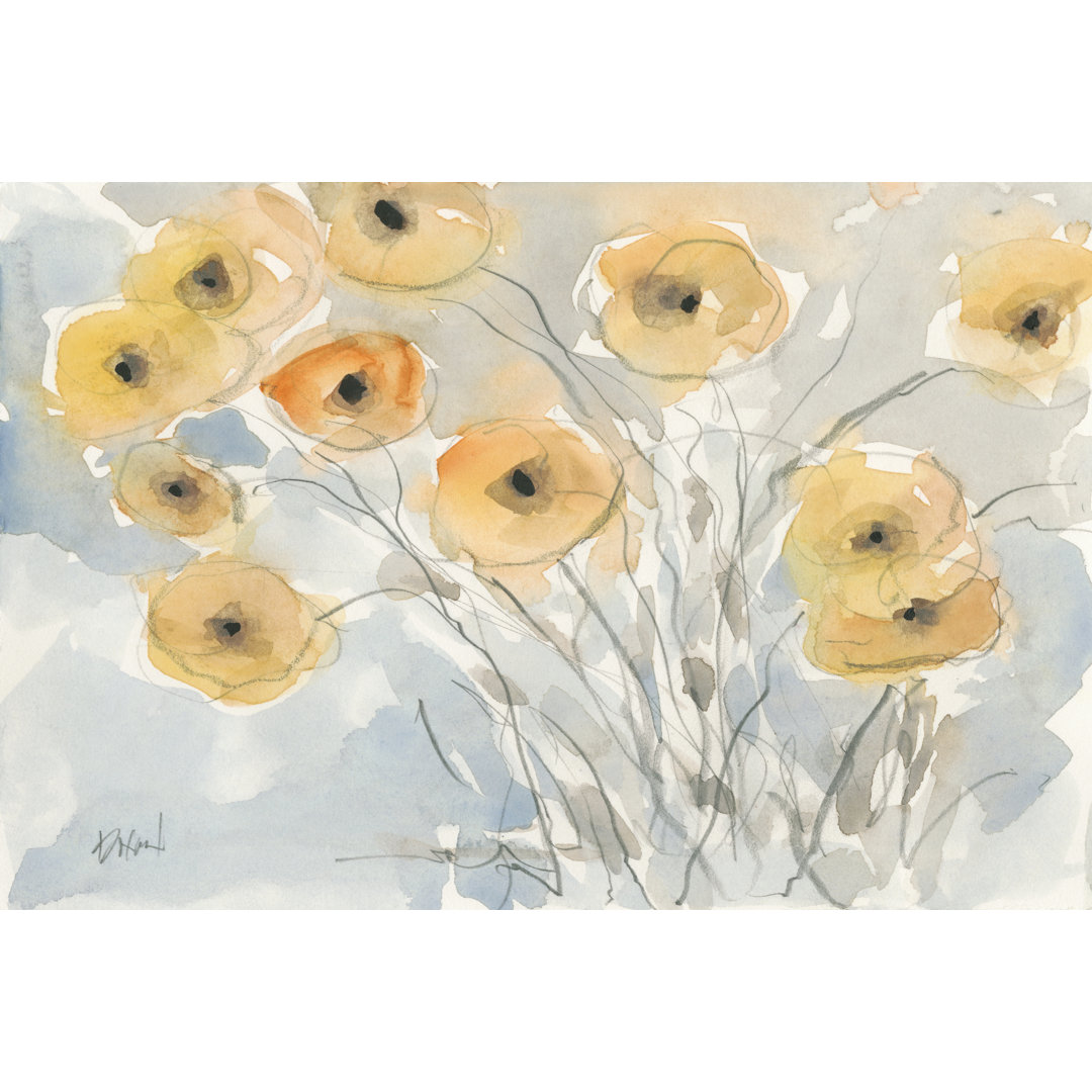 Leinwandbild Sunset Poppies II von Samuel Dixon