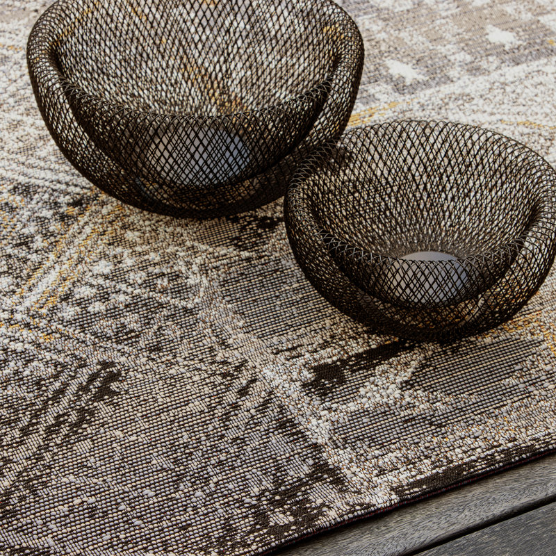 Cheisa Uni Area Rug, Grey/Brown/Blue, Rectangular 200 x 290cm