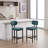 Bar Stools Set Of 2, Modern Upholstered Fabric Counter Height Barstools, Kitchen Island Chairs With Metal Legs-1801918765