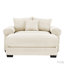 Très grand fauteuil 54,5 po en velours côtelé Cloud Cloud avec coussins décoratifs et repose-pieds, facile à assembler-116743595