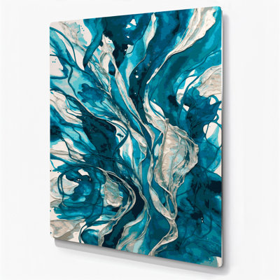 Abstract Watercolor 78 Green Metal Wall Art