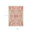Tapis intérieur / extérieur lavable damassé 5 pi x 8 pi corail et ivoire