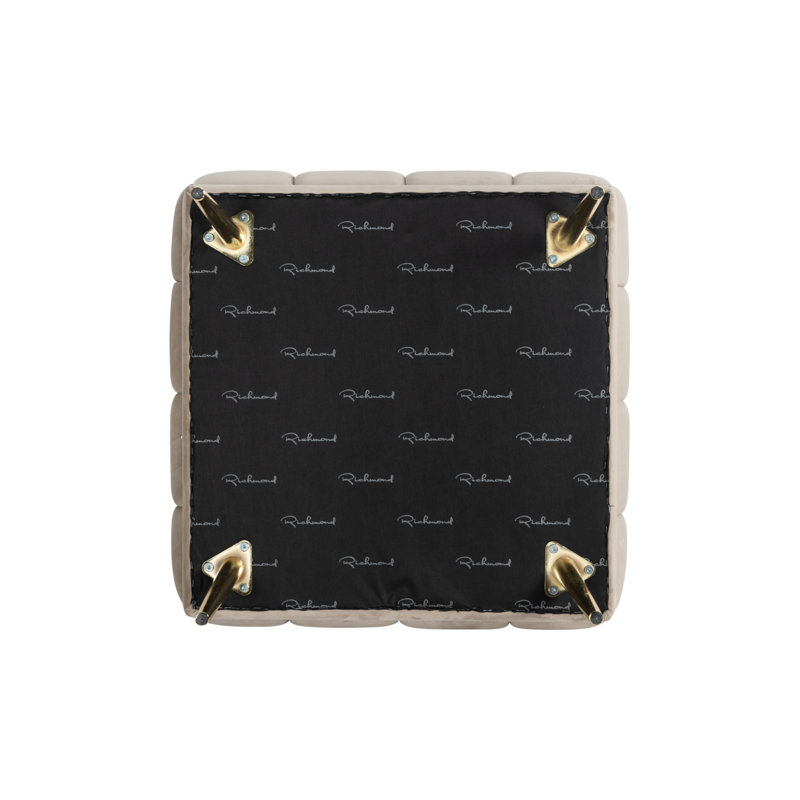 Huxley Square Ottoman, Gray Velvet