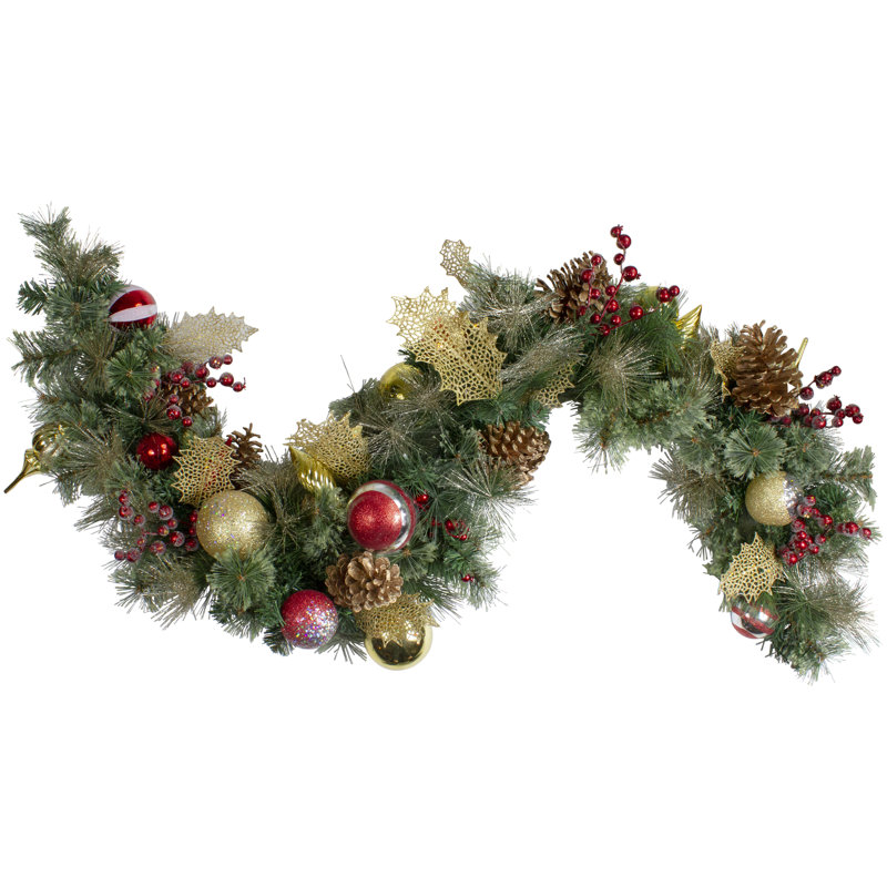 Guirlande de Noël artificielle 6 pi x 1 po Pinecones and Berries