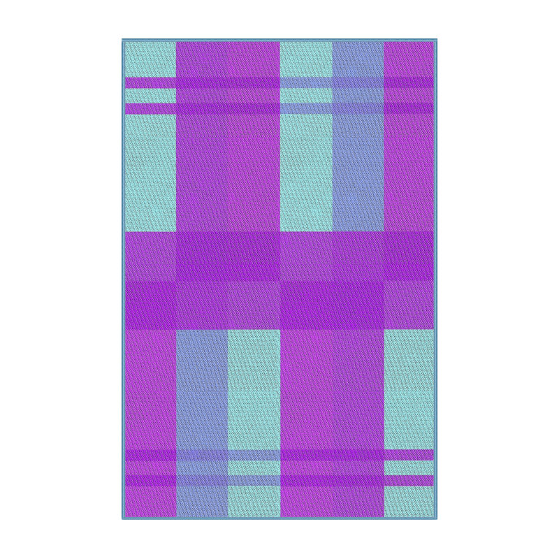 Tapis mauve à motif géométrique Kingsdown, Rectangle 2 pi x 4 pi