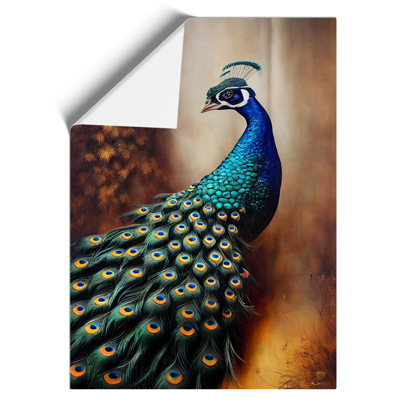 Peacock View No.1 - Wall Art, Paper, 42cm H x 29.7cm W, No Matte