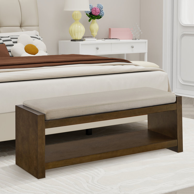 Banc l 46,98 po avec coussin amovible, Lin lin