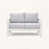 Coussin gris / Cadre blanc