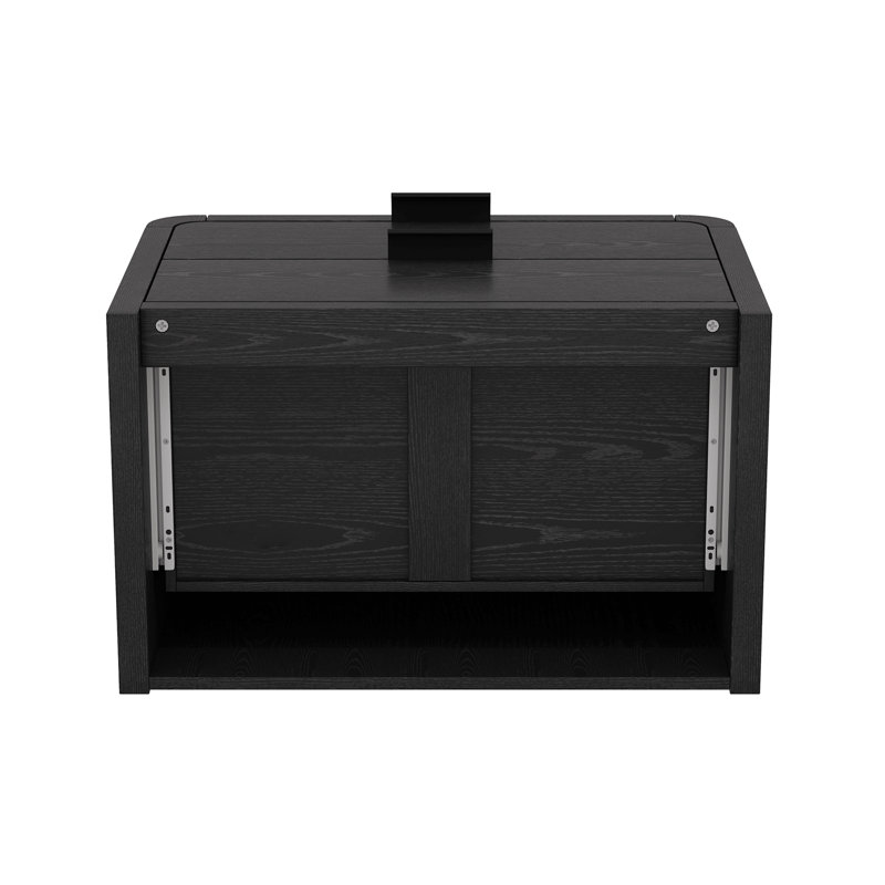 Table de chevet noire pour le rangement à la maison, Noir