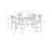 Dining Table Set, 5Pcs Set, Small, 40" Rectangular, Kitchen, Black Metal, Black Leather Look, Contemporary, Modern