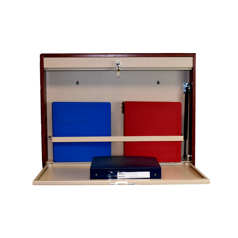 Berkowitz Steel Floating Desk, Oak Frame