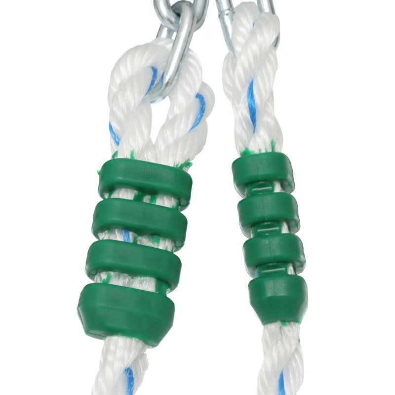 Green and Black Skateboard Swing with Rope and Chain