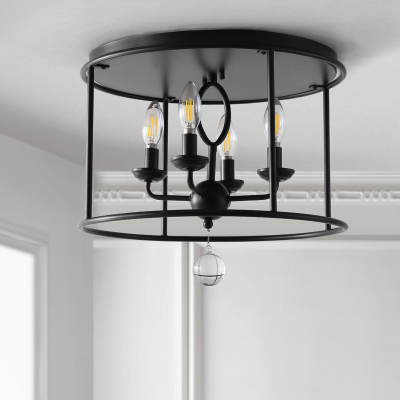 Plafonnier encastré cylindrique en cage à 4 lumières de 16 po Reidy