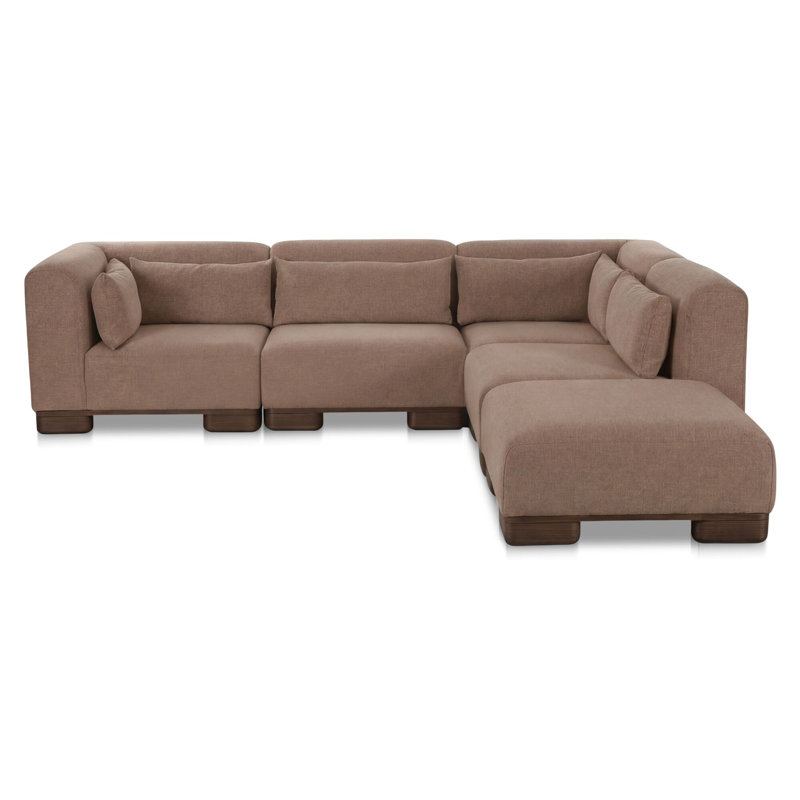 Canapé modulaire June Dream - brun foncé, Brown, 30" H x 115" W x 110" D