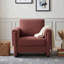 Fauteuil Boucle avec accoudoirs carrés ergonomiques et base traîneau élégante-804263892