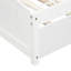 Lit plateforme simple avec lit gigogne en blanc - Fabrication en bois massif pour un confort maximal élégant et pratique