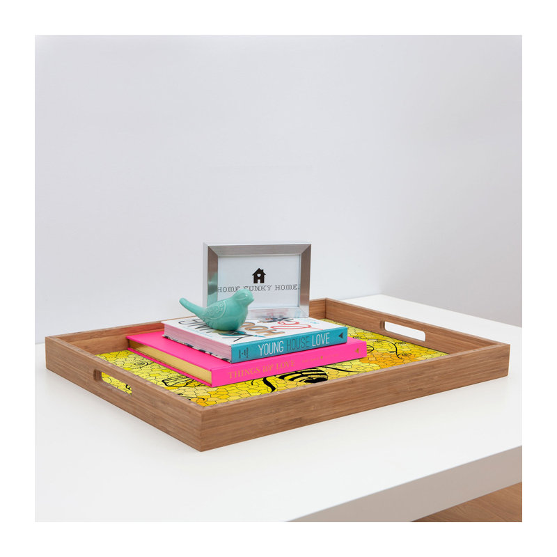 Solid Wood Tray, 1.75" H x 18" W x 14" D