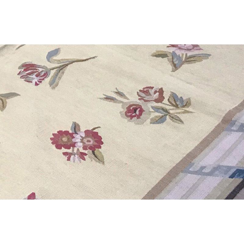 Hand-Knotted High-Quality Gold and Beige Area Rug