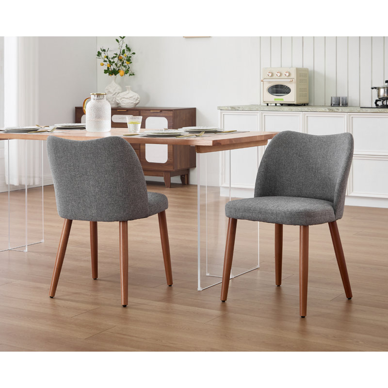 Upholstered Dining Chair, Grey, Grey