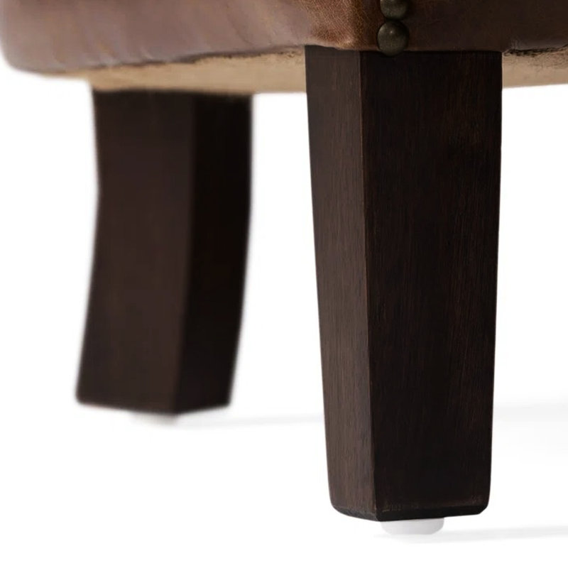 Fauteuil confortable en cuir brun, structure, chaise de salon à grain souple, brun, sièges confortables