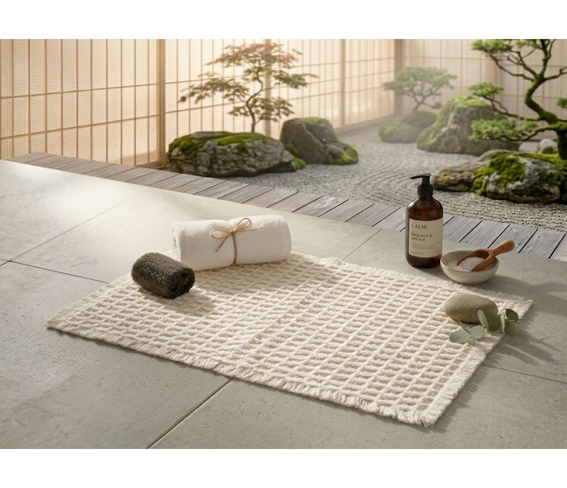 Tapis de salle de bain Belge Waffle, 17X24, IVORY