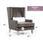 Élégant fauteuil traditionnel gris foncé