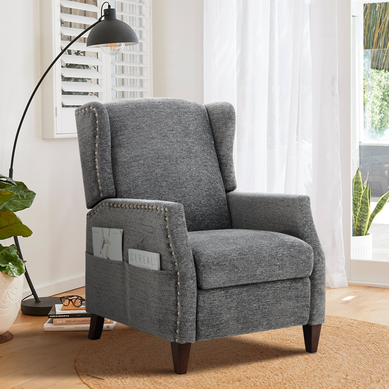 Fauteuil inclinable Kars, Chenille performance gris foncé