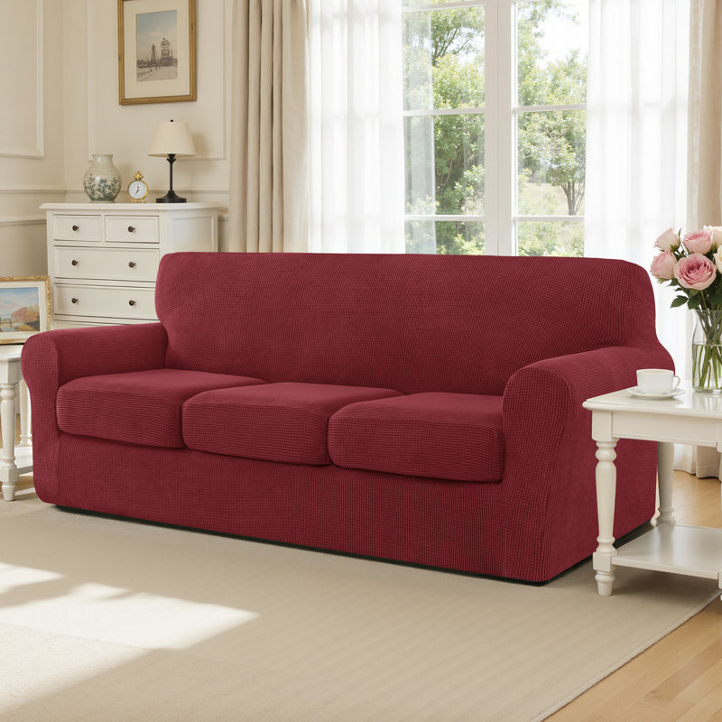 Housse pour canapé Pizarro, Mélange de polyester vin