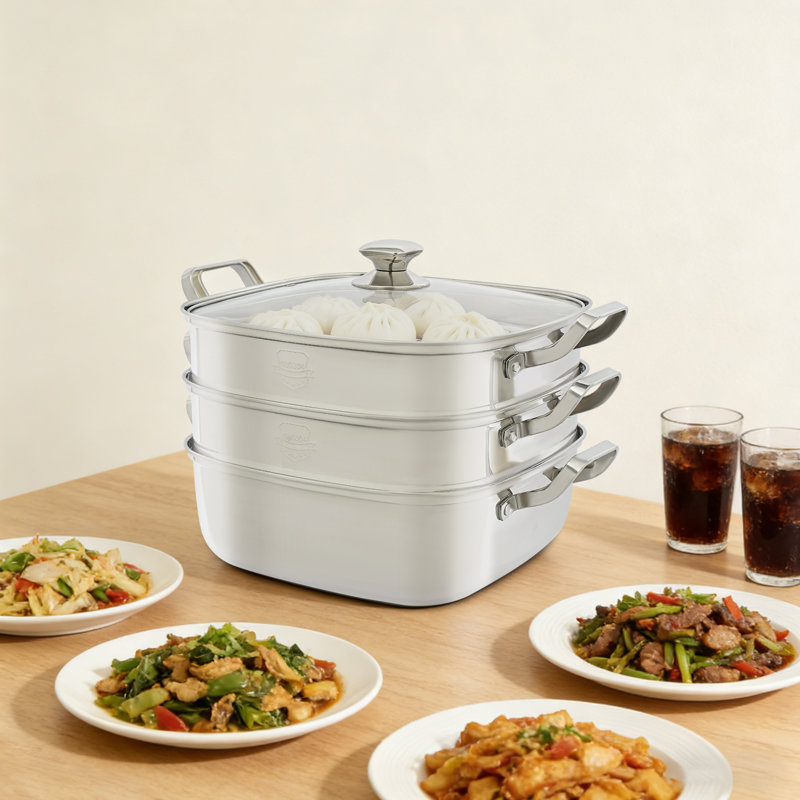 3-Tier Steamer Pot with Lid