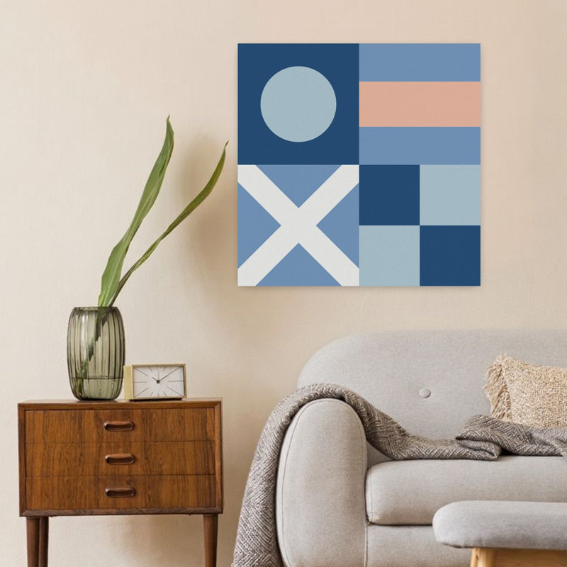 Drapeaux nautiques II, art côtier, H 24 po x l 24 po