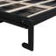 Grand lit plateforme escamotable avec tablette, armoires latérales, tiroirs et DEL-143182404