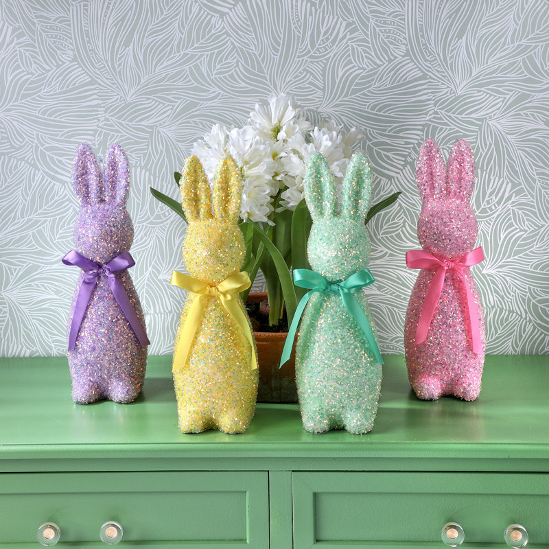 Lapin pailleté irisé 12,5 po
