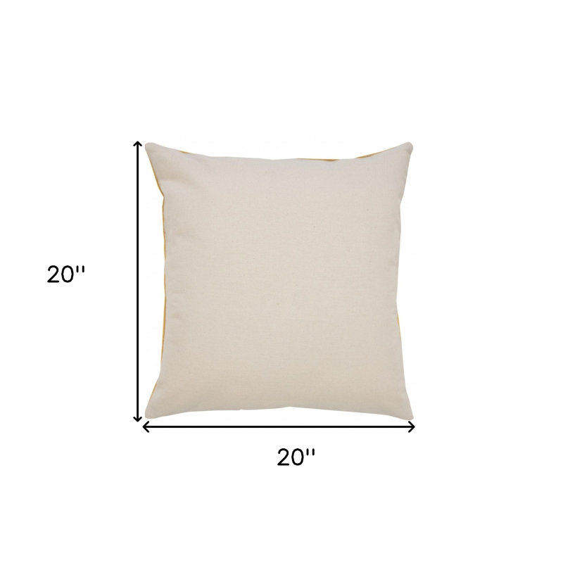 Insert de coussin réversible , Jaune/blanc