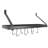 24" Solid Frame Bookshelf Wall Rack with 8 Hooks