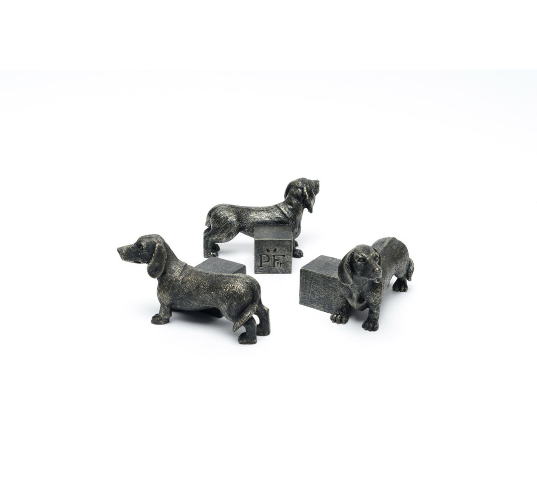 Dachshund Bronze Coloured Planter Feet In Gift Box Jardinopia