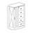 5 Drawers Dresser W/Sliding Barn Door-831258553