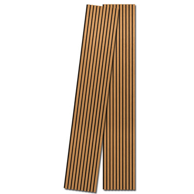 2Pcs 16''x104'' Wood Look Acoustic Wall Paneling,3D Sound proof Slat Wall Panels for Interior Wall Decor（23 sq.ft./Case）