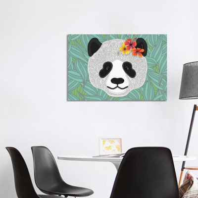 Tropical Panda 1 Piece Wrapped Canvas Painting